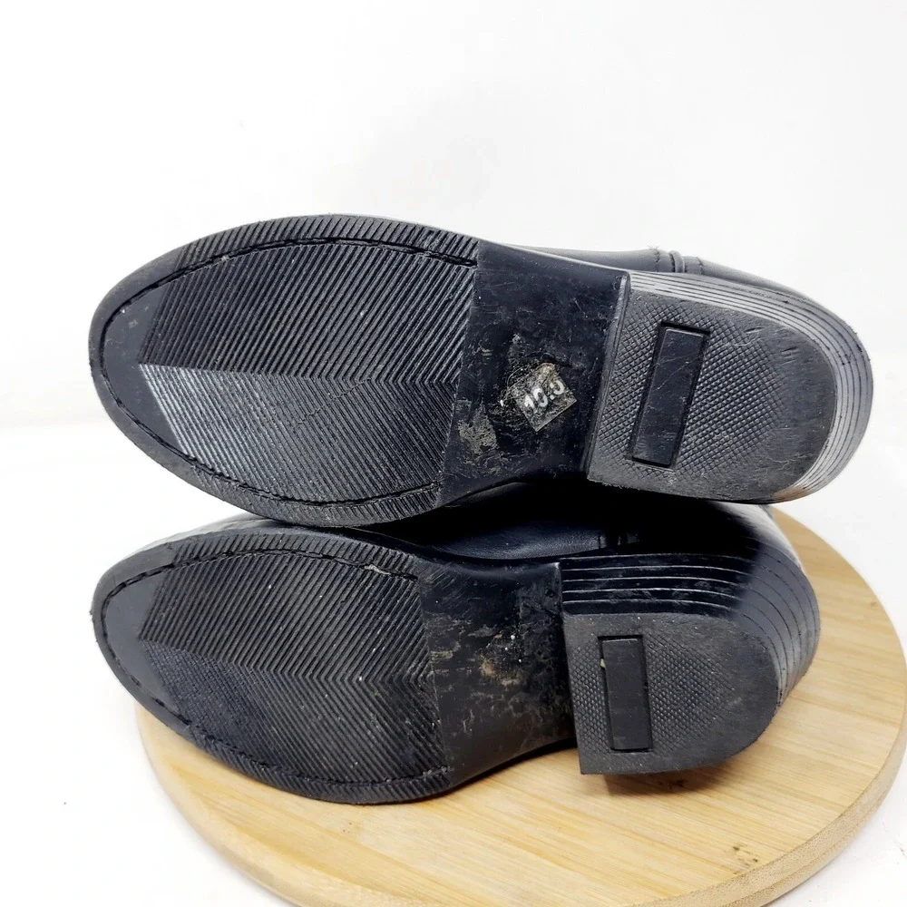 Smoky Boots Kids 10.5 Western Cowboy Black Leather R Style Boys‎ Girls Shoes